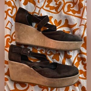Cordani Dallace suede wedge shoes